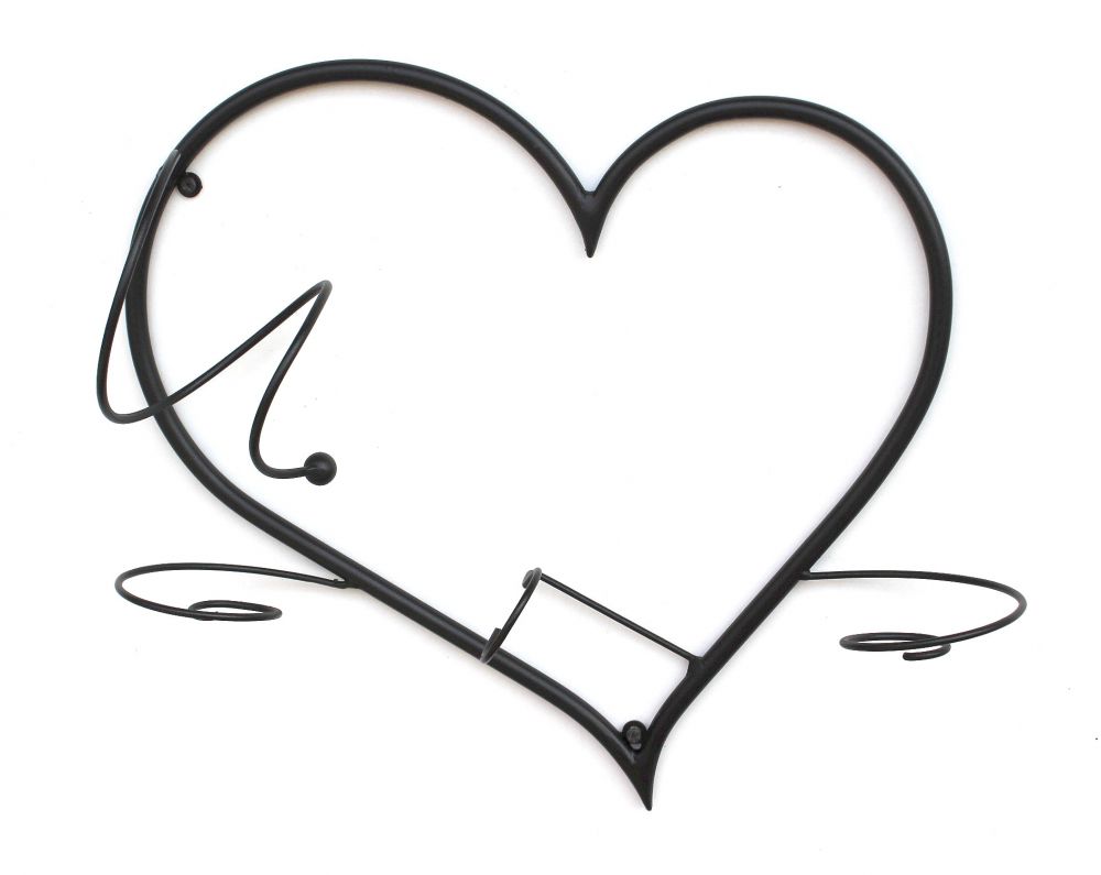 DanDiBo Wandbild Weinregal Herz Flaschenständer aus Metall 38 cm Flaschenhalter