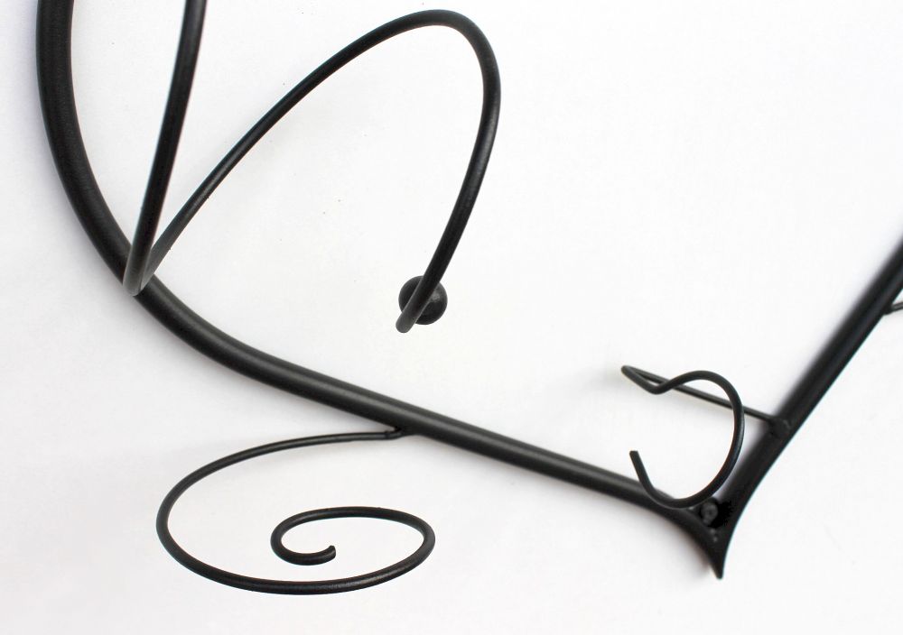 DanDiBo Wandbild Weinregal Herz Flaschenständer aus Metall 38 cm Flaschenhalter