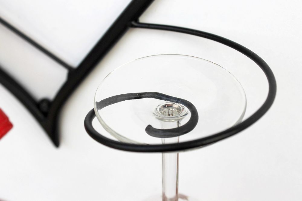 DanDiBo Wandbild Weinregal Herz Flaschenständer aus Metall 38 cm Flaschenhalter