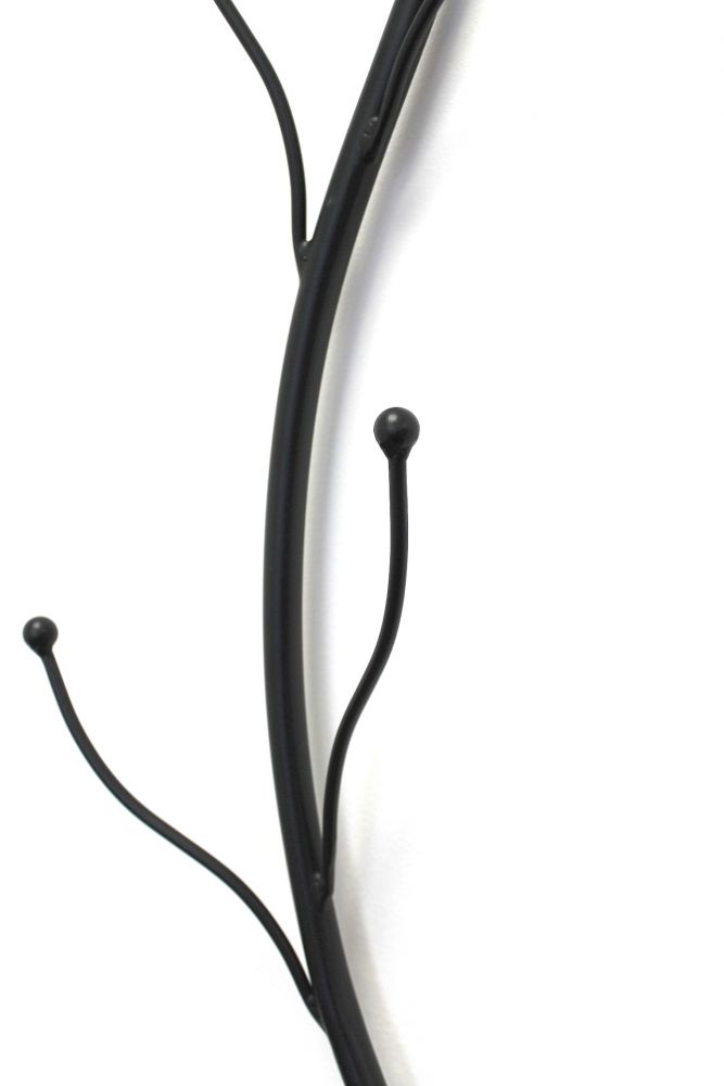 DanDiBo Wandgarderobe Metall Schwarz 93861 Flora Garderobe Wand Garderobenhaken Flurgarderobe Kleiderhaken Hakenleiste