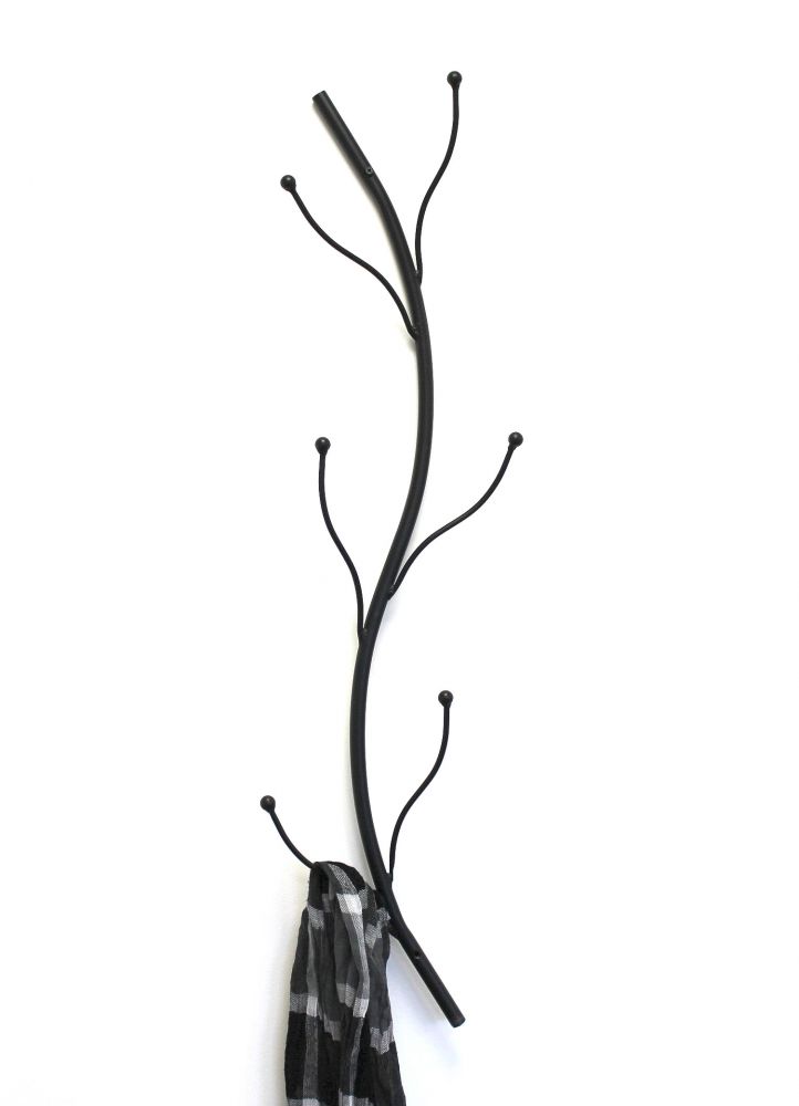 DanDiBo Wandgarderobe Metall Schwarz 93861 Flora Garderobe Wand Garderobenhaken Flurgarderobe Kleiderhaken Hakenleiste