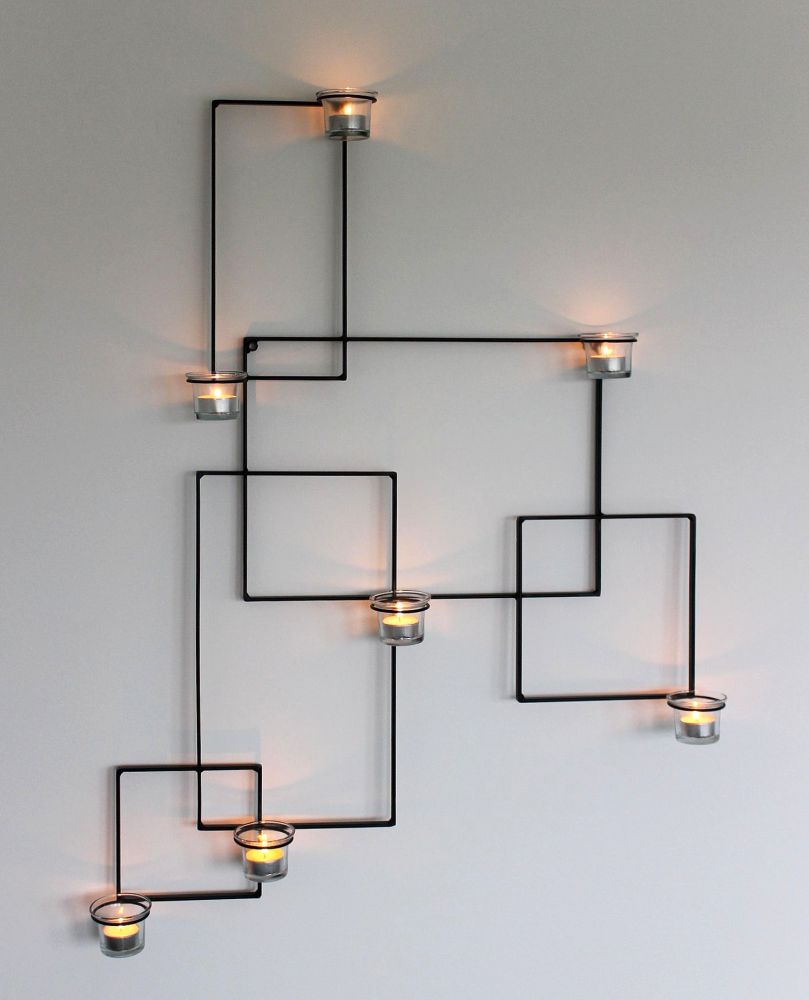 DanDiBo wall tea light holder Alegria metal wall black tea light holder candle holder wall candle holder wall sconce