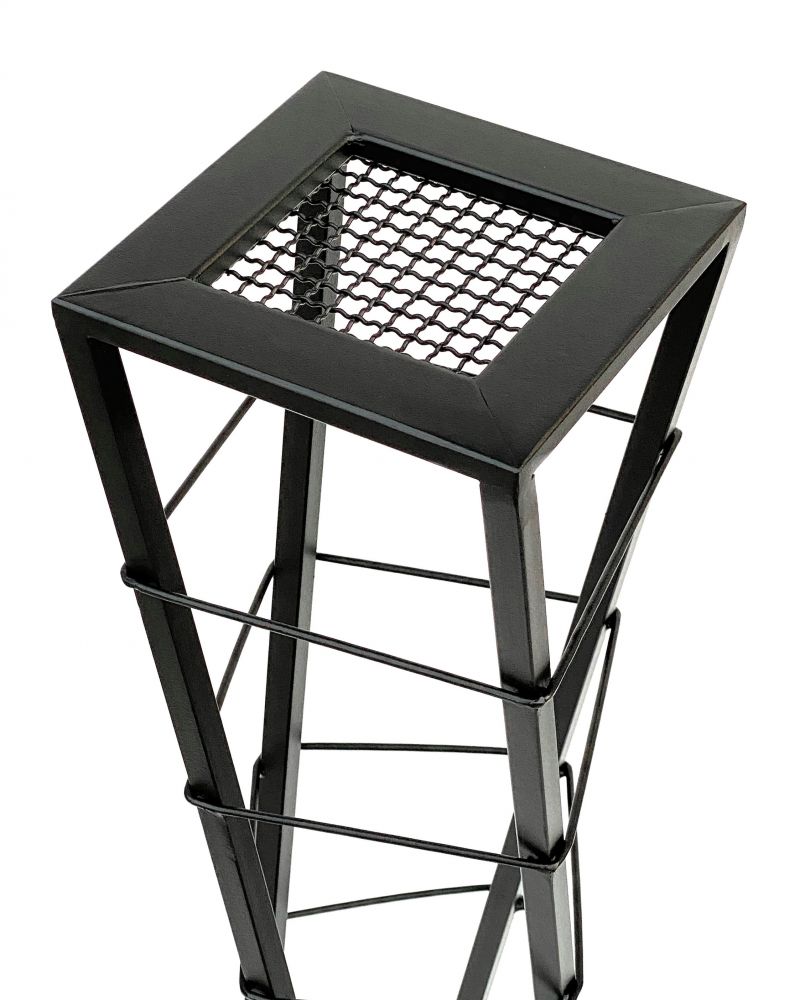 DanDiBo Design Wine Rack Metal Black Flower Column Esperanza 80 cm Bottle Rack Standing Bottle Rack Bottle Holder Flower Stand