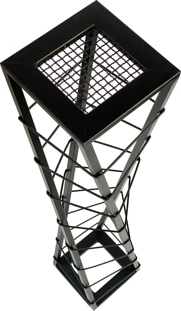 DanDiBo Design Wine Rack Metal Black Flower Column Esperanza 80 cm Bottle Rack Standing Bottle Rack Bottle Holder Flower Stand