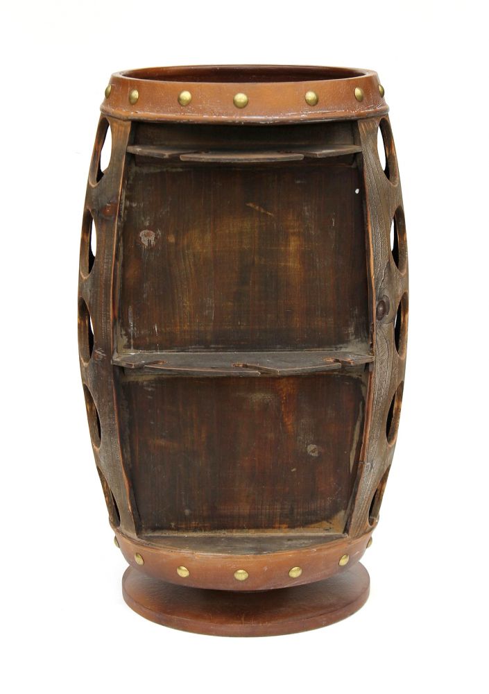 DanDiBo Weinregal Holz Braun 360° Drehbar Weinfass 71 cm 9205-R Bar Flaschenregal Flaschenständer Fass Holzfass Weinschrank