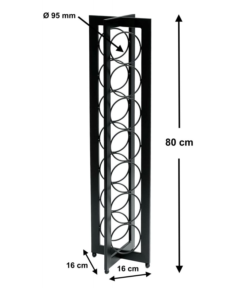 DanDiBo Design Weinregal Metall Schwarz Stehend 96323 X 80 cm Flaschenregal Flaschenständer Flaschenhalter Wein Regal