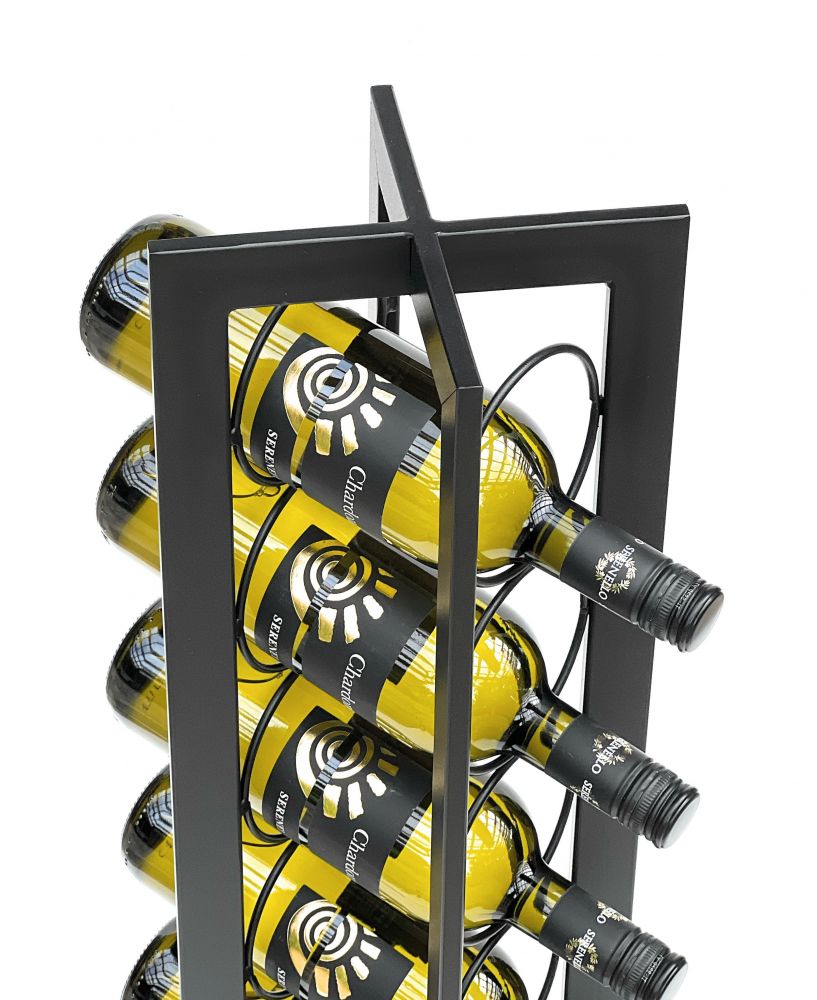 DanDiBo Design Weinregal Metall Schwarz Stehend 96323 X 80 cm Flaschenregal Flaschenständer Flaschenhalter Wein Regal