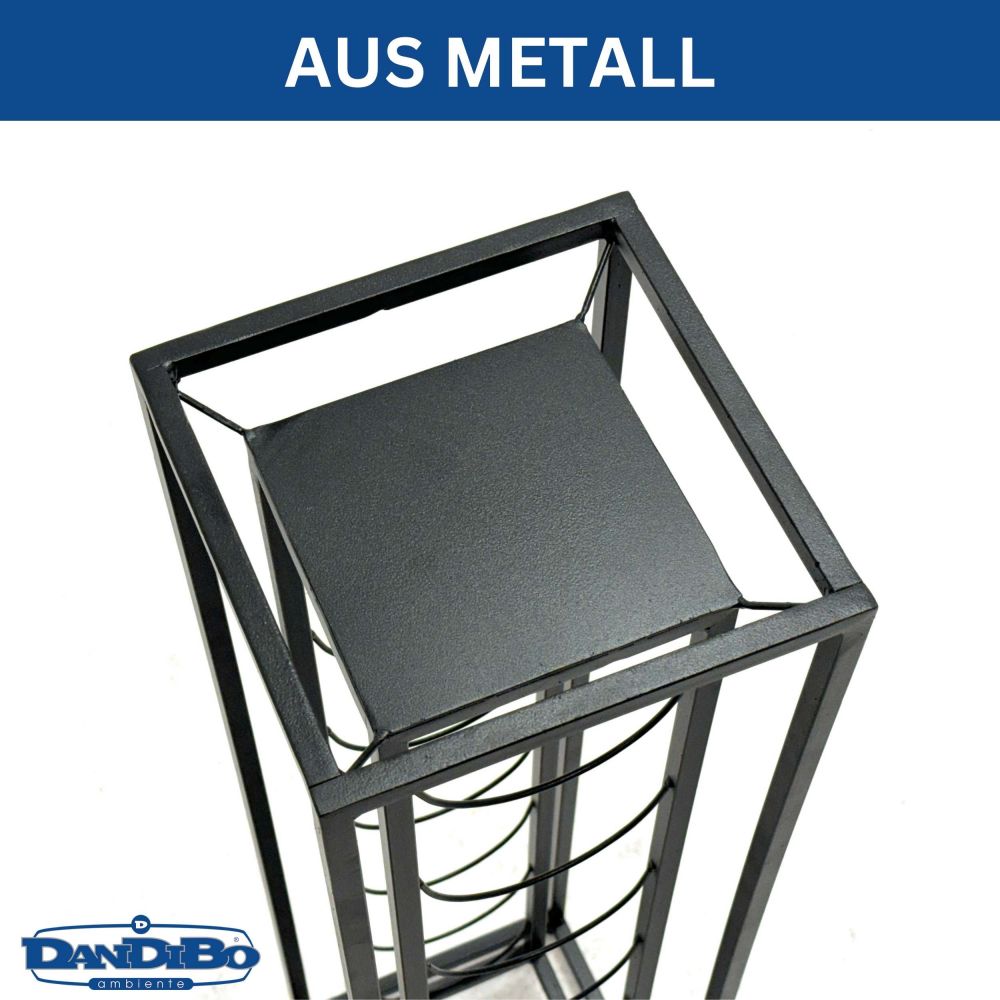 DanDiBo wine rack metal black standing diamond 80 cm 96621 bottle rack wine stand bottle holder narrow modern