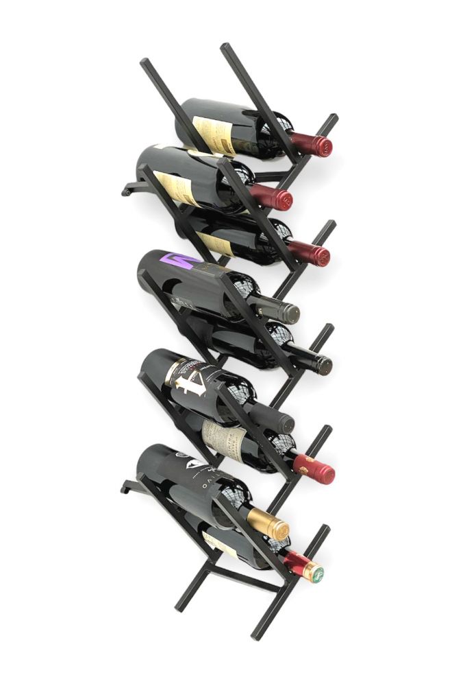 DanDiBo wine rack metal black wall expandable for 9 bottles Acord bottle rack 96277 bottle rack wine bottle holder bottle holder