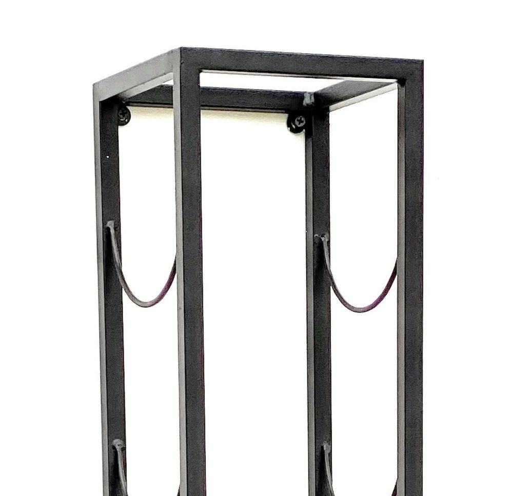 DanDiBo Weinregal Metall Wand 80 cm Schwarz Flaschenregal 96238 Flaschenhalter Wandmontage Modern Wandhalter Wandregal für 6 Flaschen