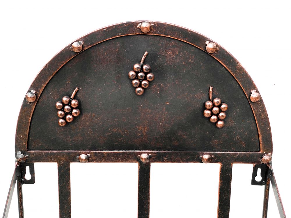 DanDiBo Weinregal Wand Metall Bronze 96192 Flaschenständer für 9 Flaschen Flaschenregal Flaschenhalter Weinflaschenregal