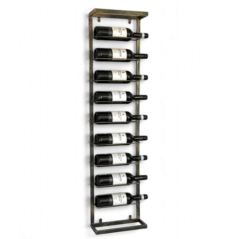 DanDiBo Weinregal Wand Metall Schwarz 240403 Flaschenregal Schmal Wandmontage Wine Rack Weinflaschenhalter Weinhalter Flaschenhalter