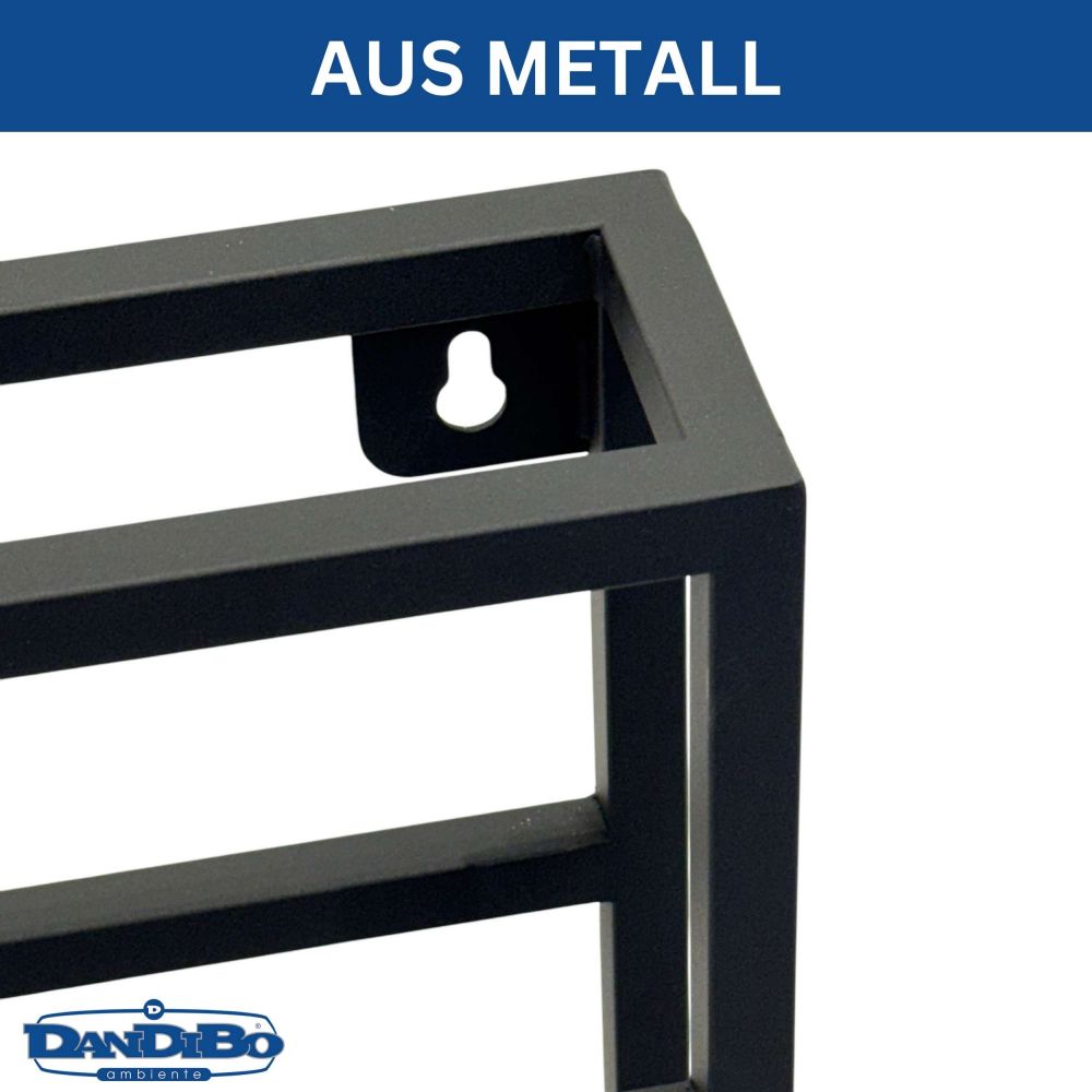 DanDiBo Weinregal Wand Metall Schwarz Design 96603 Flaschenregal Weinflaschenhalter Weinhalter Flaschenhalter