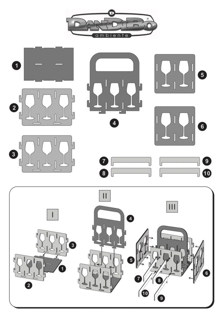 DanDiBo Weinträger Holz 6 Flaschen Flaschenträger 96142 Flaschentasche Weinkorb Weintasche