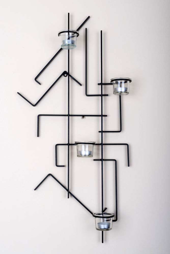 Wandteelichthalter MIX4 Wandkerzenhalter Metall 73cm Teelichthalter Kerzenhalter