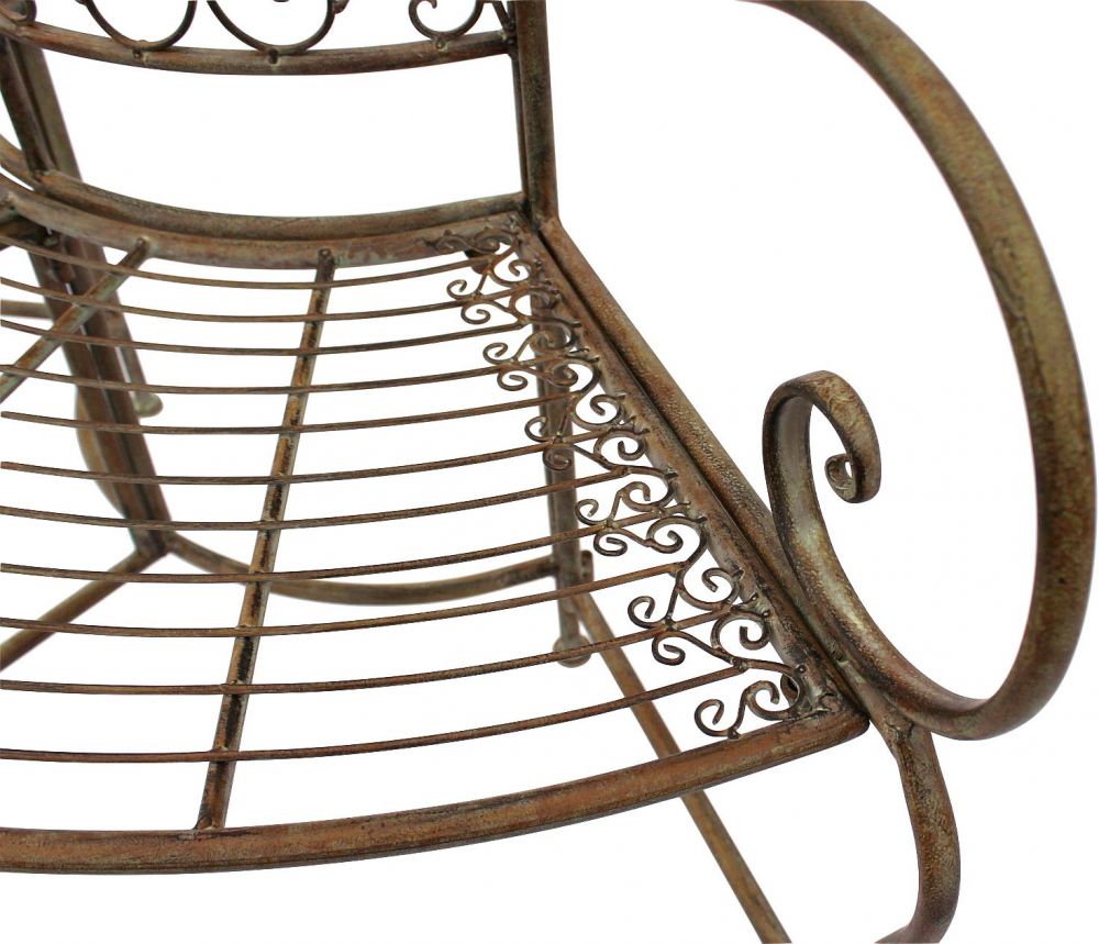 DanDiBo tree bench metal weatherproof brown 135 cm 3-seater semicircular JC112287 garden bench round bench