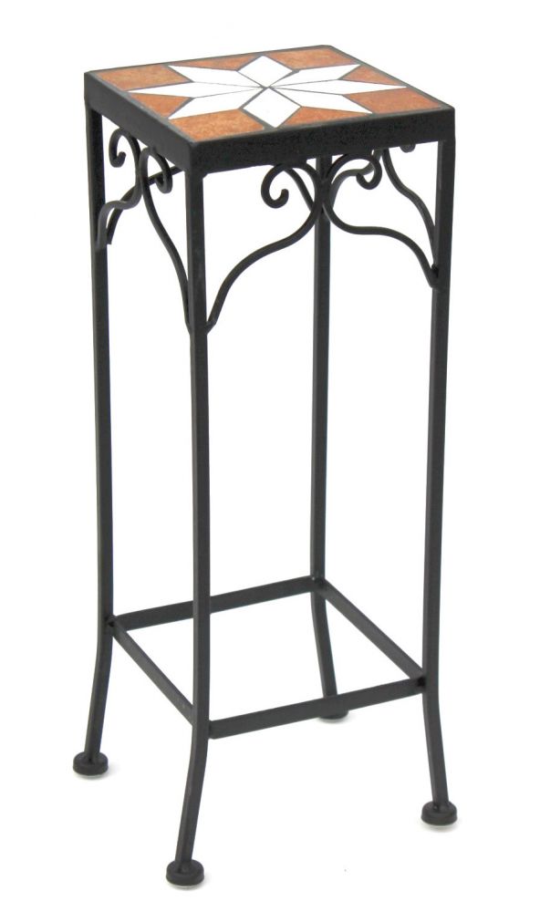 Blumenhocker Merano Mosaik 2er Set 12012 Blumenständer 46 und 54cm Hocker Eckig