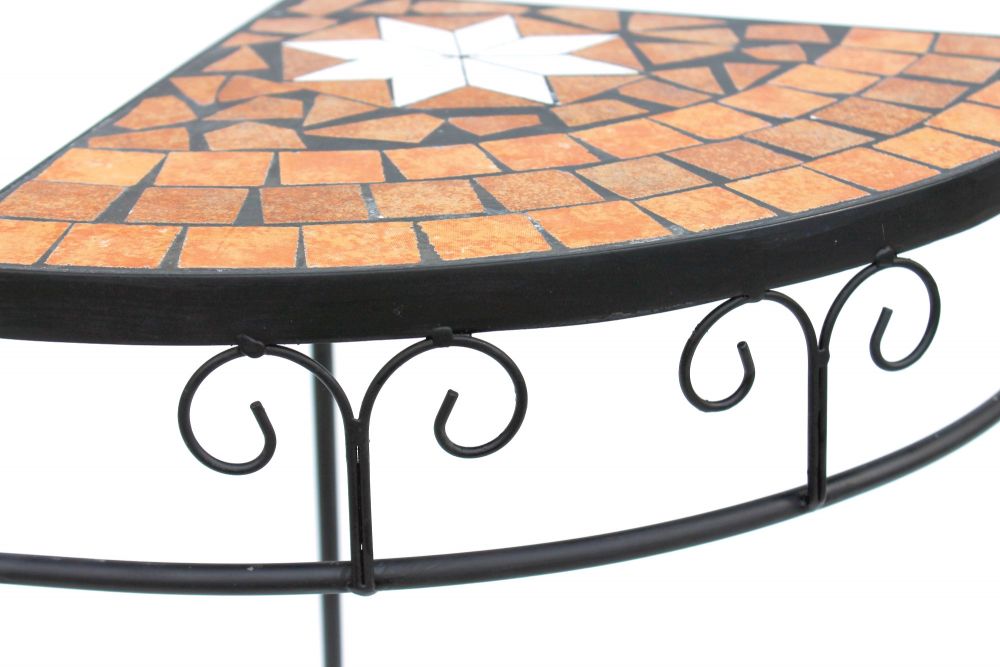 Merano mosaic flower stool set of 3 12013 flower stand 42, 52 and 62 cm corner shelf