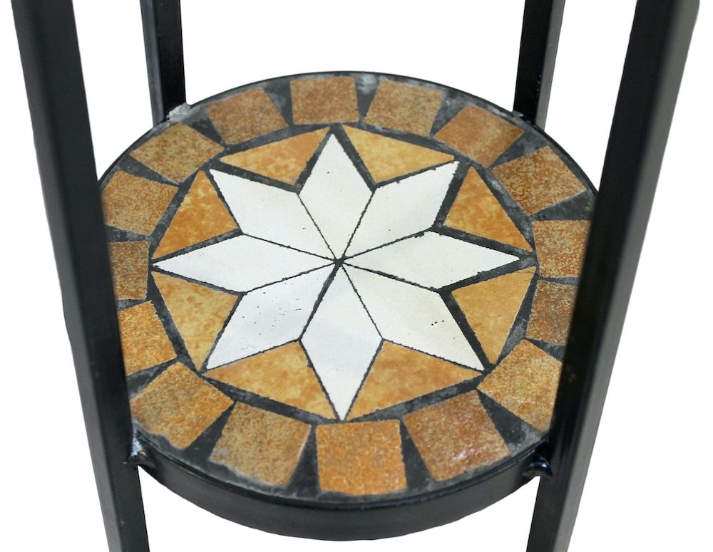 DanDiBo Blumenregal Mosaik Rund 140 cm Blumentreppe 12009 Blumenständer Blumensäule Pflanzenständer Groß