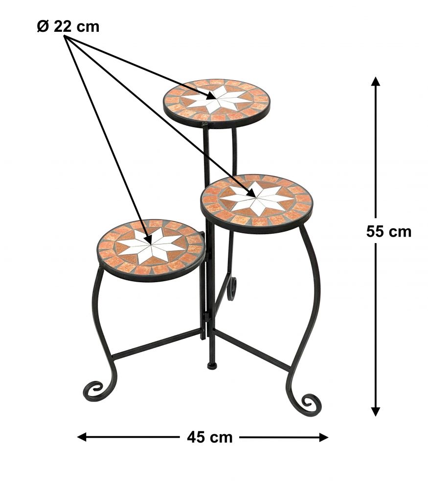 Flower stage Merano 12020 Mosaic 55cm Flower stand Flowe shelf Flowerpot stand