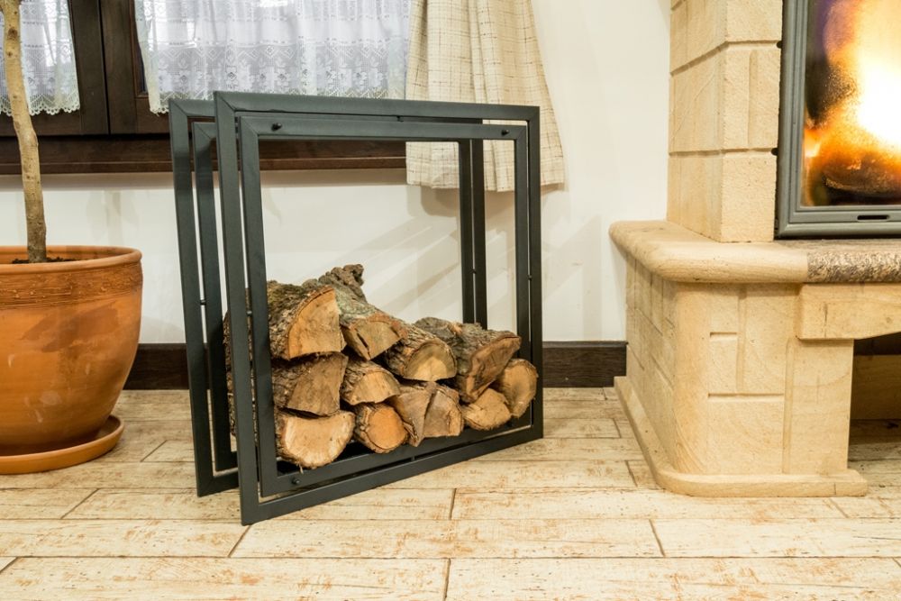 Kaminholzregal Square Kaminholzständer 70cm Holzkorb Kaminholzhalter Holzregal