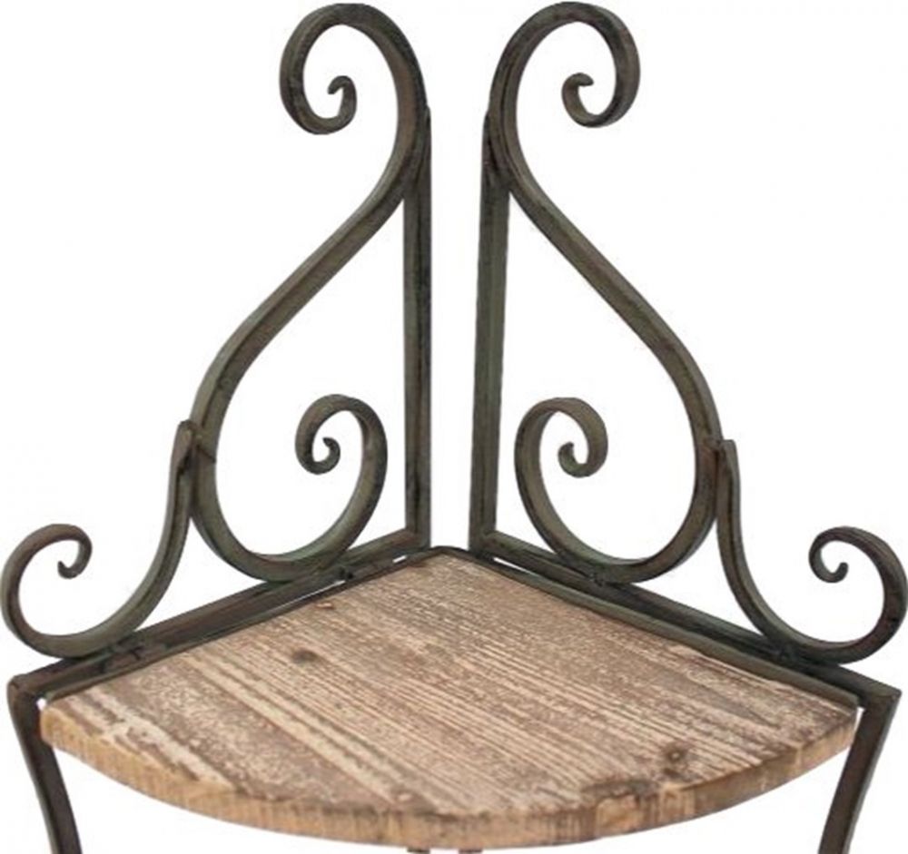 DanDiBo Eckregal Bücherregal mit 4 Ablagen Regal Malega 12061 aus Metall und Holz 145 cm Badregal Aufbewahrungsregal Leiterregal