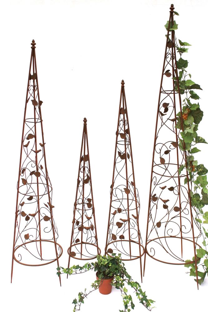 Rankhilfe Pyramide 082547 Metall 4er Set 95, 118 ,142, 164cm Kletterhilfe Ranke