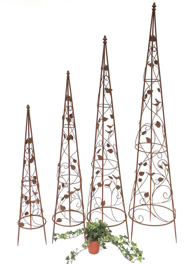 Rankhilfe Pyramide 082547 Metall 4er Set 95, 118 ,142, 164cm Kletterhilfe Ranke