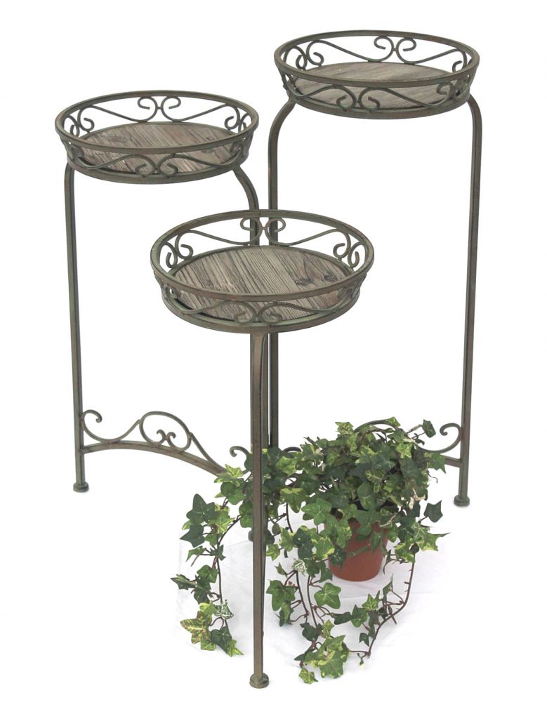 Flower steps 11136 "Malega" 72cm Flower stand with 3 Baskets Stool Flower stool