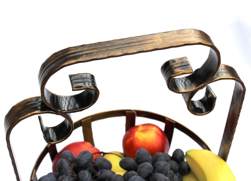 Etagere Obstkorb 10-320 Gemüsekorb 62cm Küchenregal mit 2 Körbe Obstschale Korb