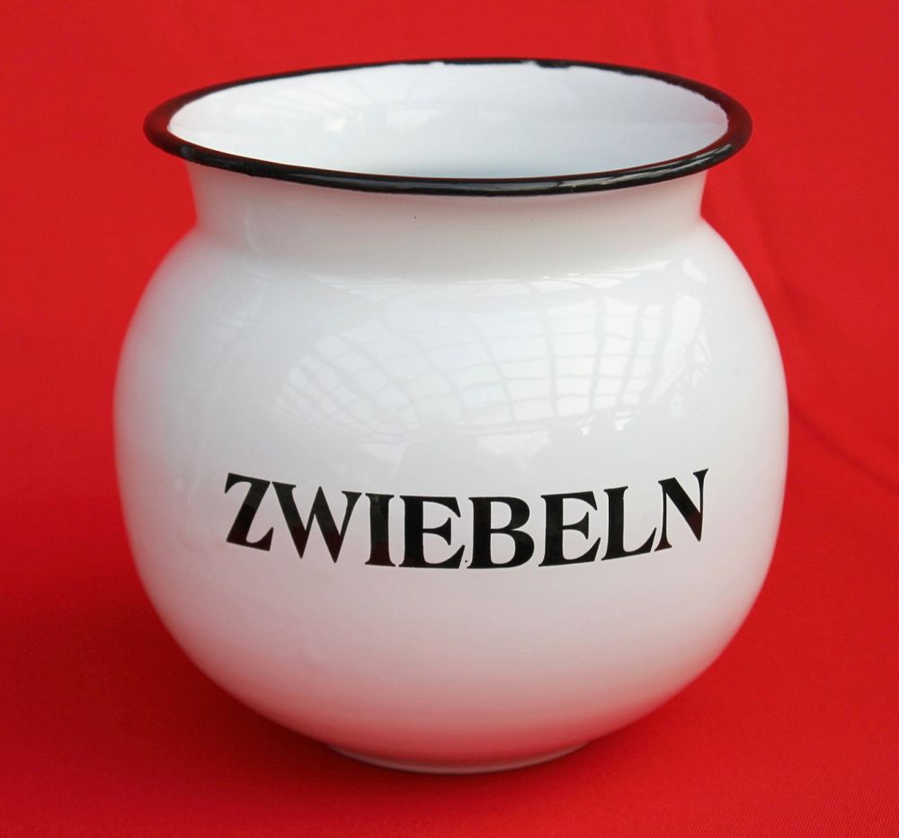 Zwiebeln Topf 51217 Aufbewahrungsdose 15cm emailliert Behälter Emaille Dose