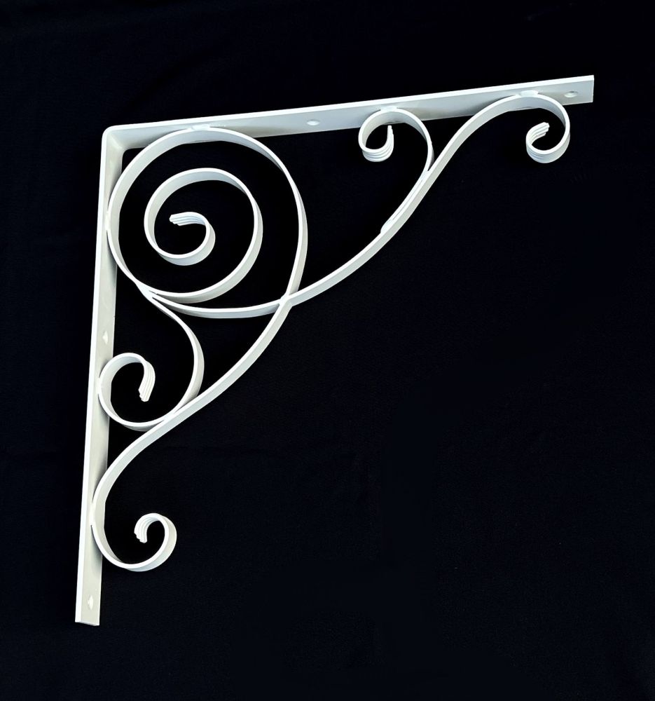 Bracket 50x50 cm Head hinges White Wrought iron Metal angle connector Angle bracket