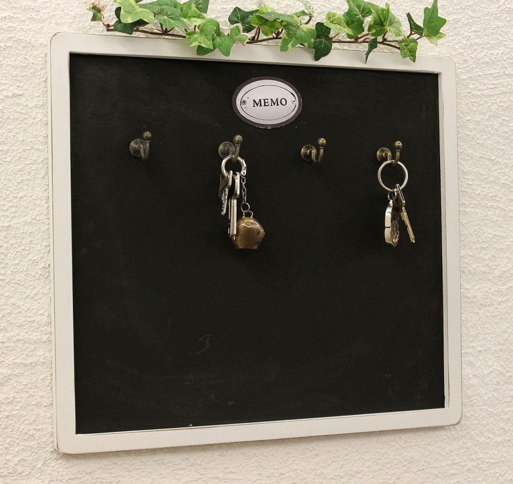 Note board with key strip 12676 Chalkboard 40 cm Memo board Info board Hook