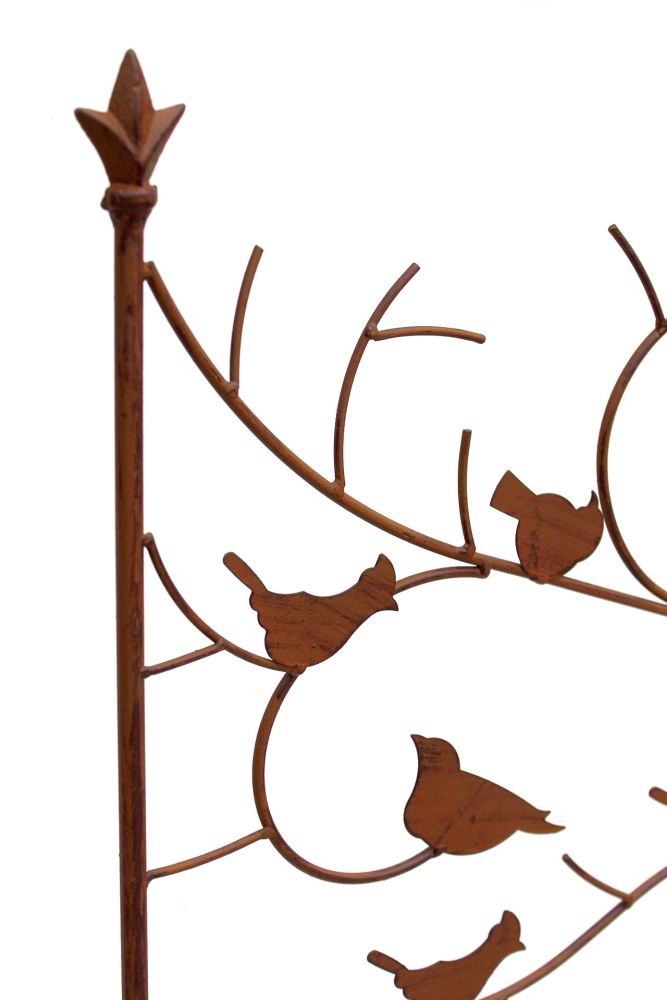 Rankhilfe mit Vögel 120705 Rankgitter aus Metall H-150cm B-50cm Kletterhilfe