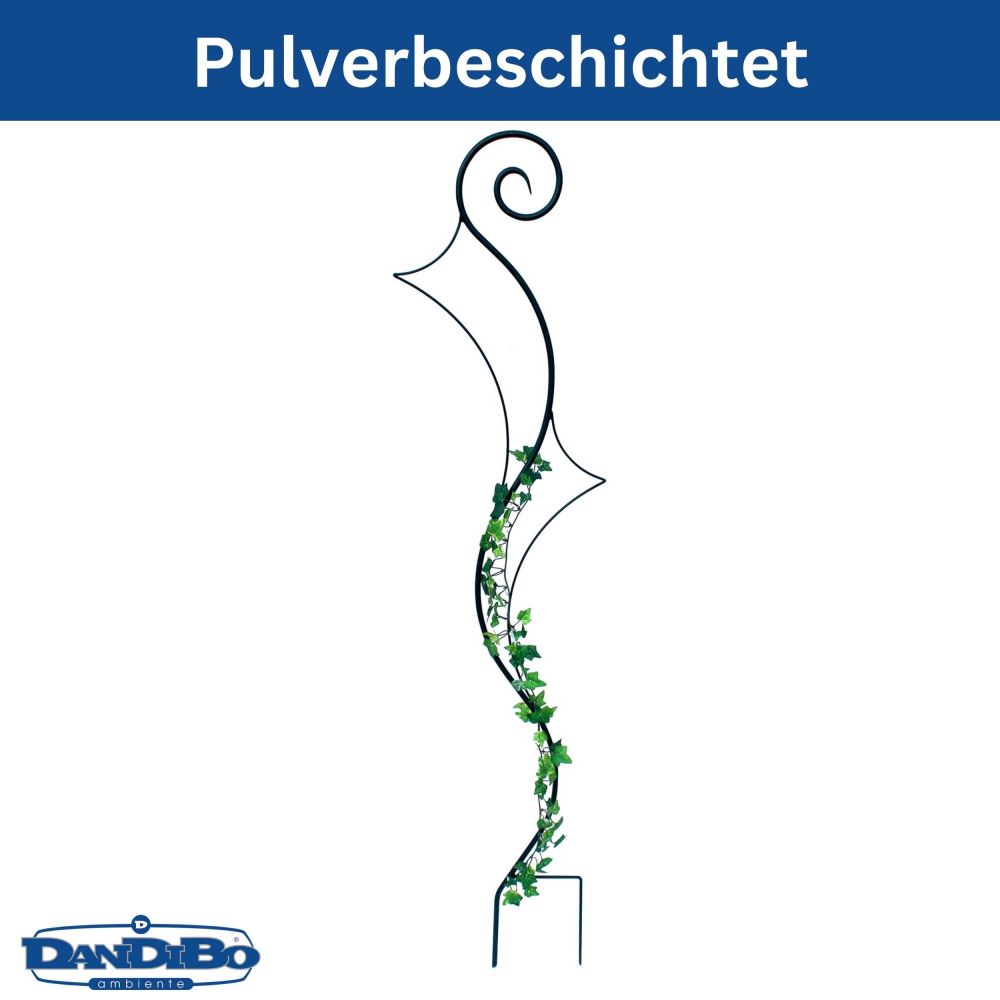DanDiBo Rankhilfe Garten Metall Schwarz Riva Rankgitter für Kletterpflanzen 145 cm Kletterhilfe Bodenstecker