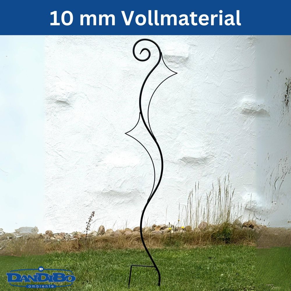 DanDiBo Rankhilfe Garten Metall Schwarz Riva Rankgitter für Kletterpflanzen 145 cm Kletterhilfe Bodenstecker