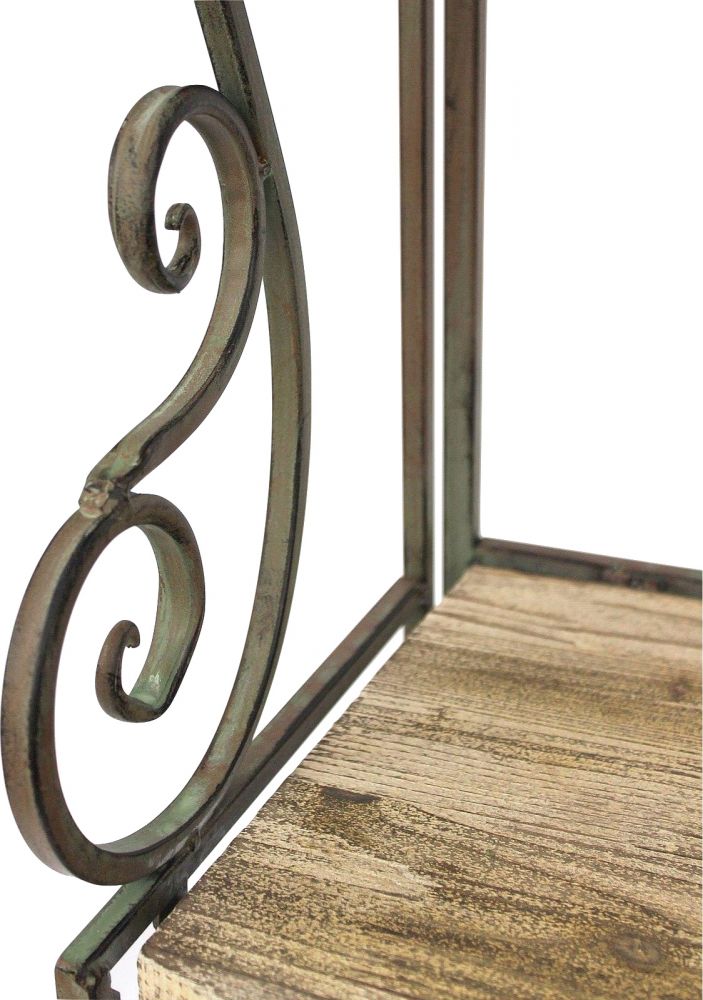 Regal Malega 12060 aus Metall und Holz 150cm Bücherregal Badregal Küchenregal