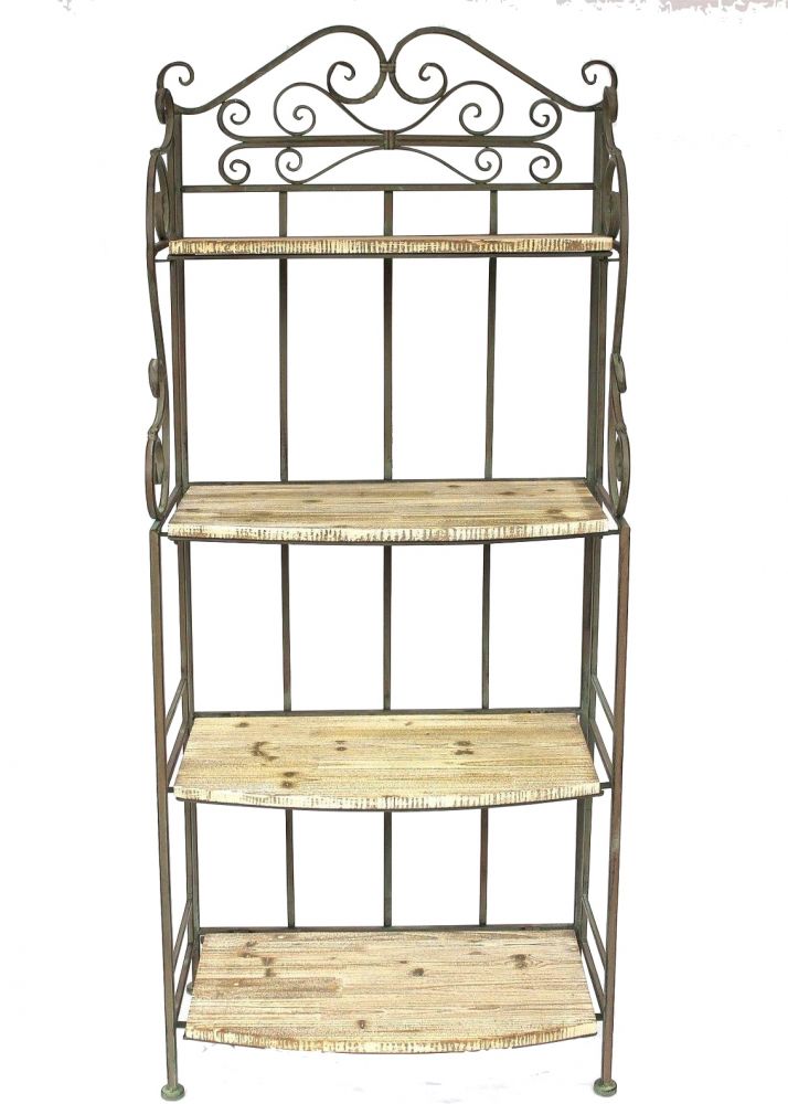 Regal Malega 12060 aus Metall und Holz 150cm Bücherregal Badregal Küchenregal