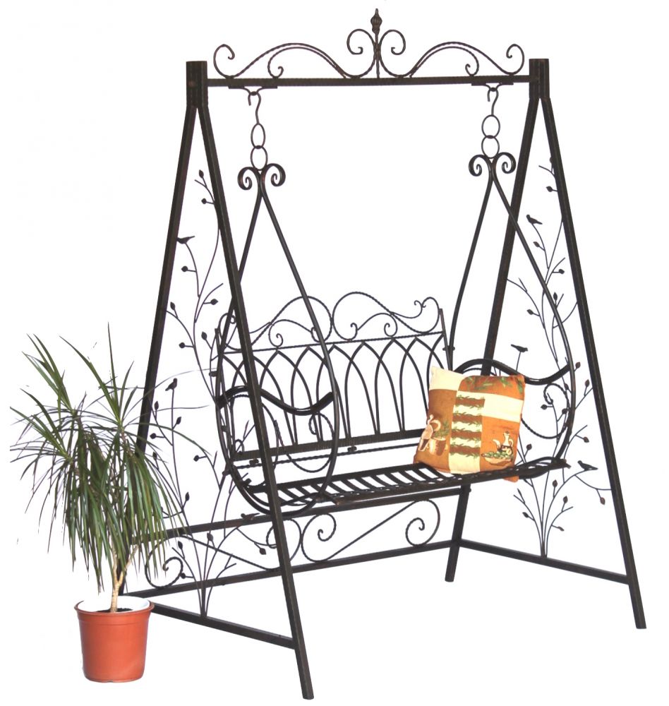 DanDiBo Hollywood swing metal 2 seater antique vintage 1868 wrought iron garden swing garden