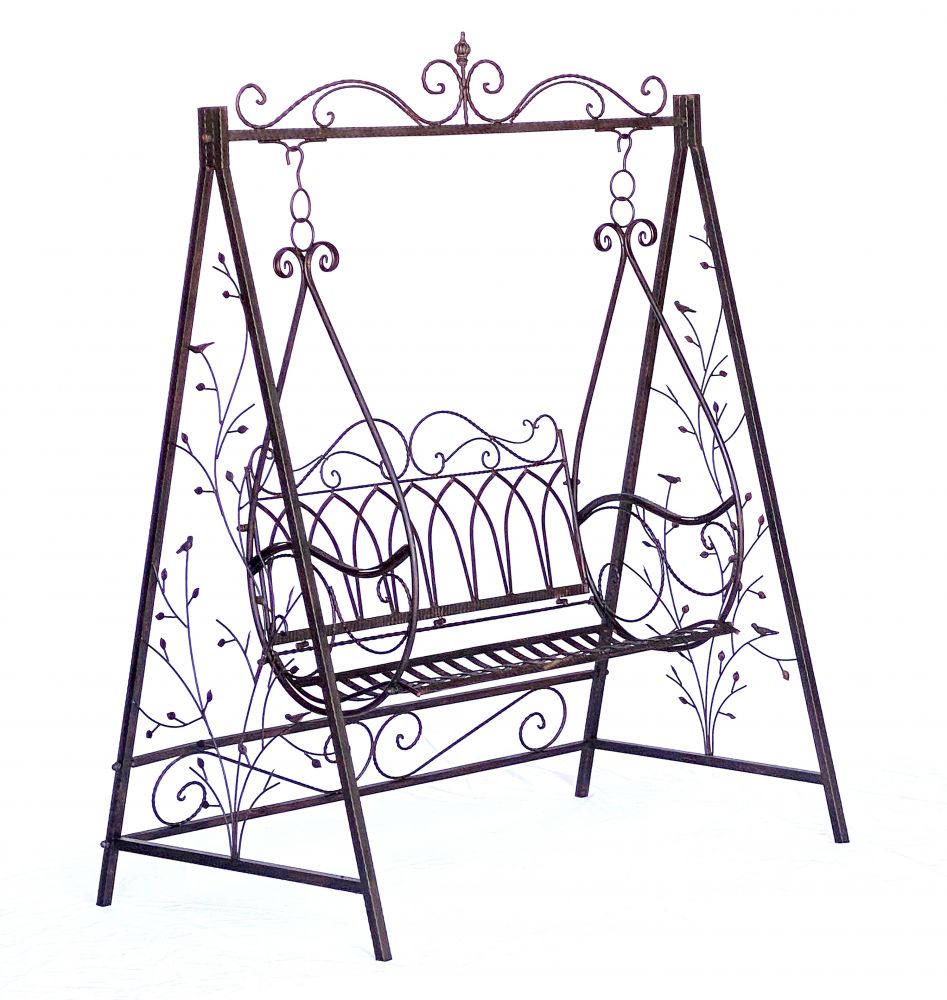 DanDiBo Hollywood swing metal 2 seater antique vintage 1868 wrought iron garden swing garden