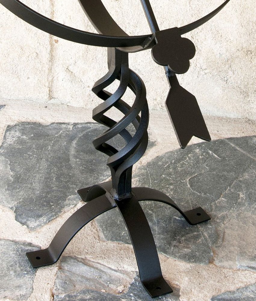 DanDiBo Sonnenuhr Garten Groß Metall Schwarz Schmiedeeisen Deko Wetterfest 70 cm Gartenuhr Uhr Deko