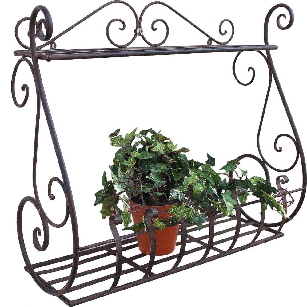 Wandblumenhalter Sebino Blumenständer aus Metall Wandregal Blumenregal Regal