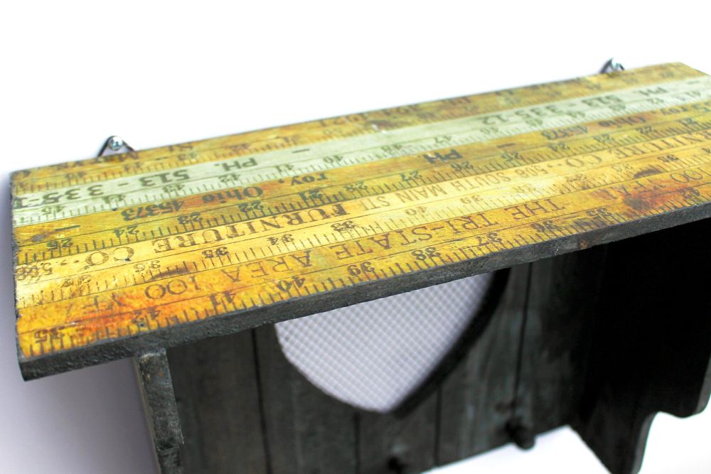 DanDiBo Schlüsselleiste mit Ablage Holz A12020 Wandregal mit Herz Schlüsselregal Schlüsselbrett Schlüsselboard Schlüsselhaken Wandkosole Vintage Shabby Hakenleiste Regal Briefablage