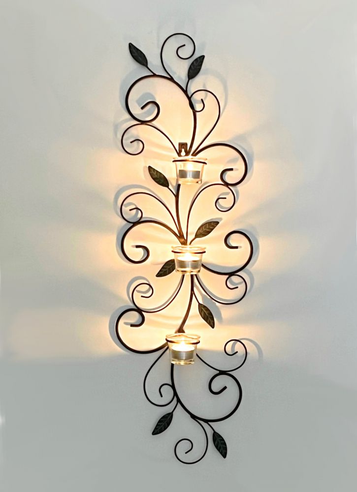 DanDiBo wall tealight holder metal wall 131001 tealight holder 75 cm sconce candle holder wall candle holder wall decoration