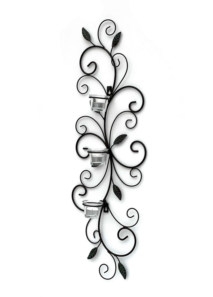 DanDiBo wall tealight holder metal wall 131001 tealight holder 75 cm sconce candle holder wall candle holder wall decoration