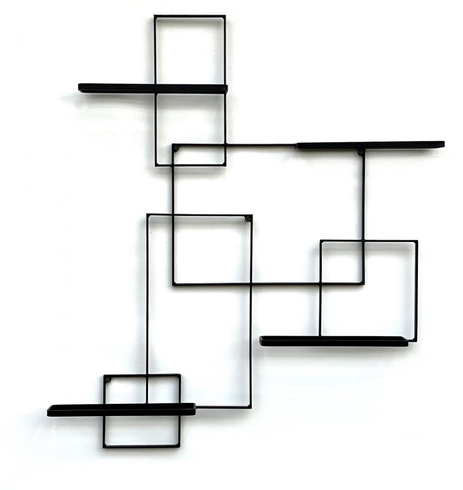 Weinregal Metall Schwarz Black Line Flaschenständer Flaschenregal Flaschenhalter Wandregal