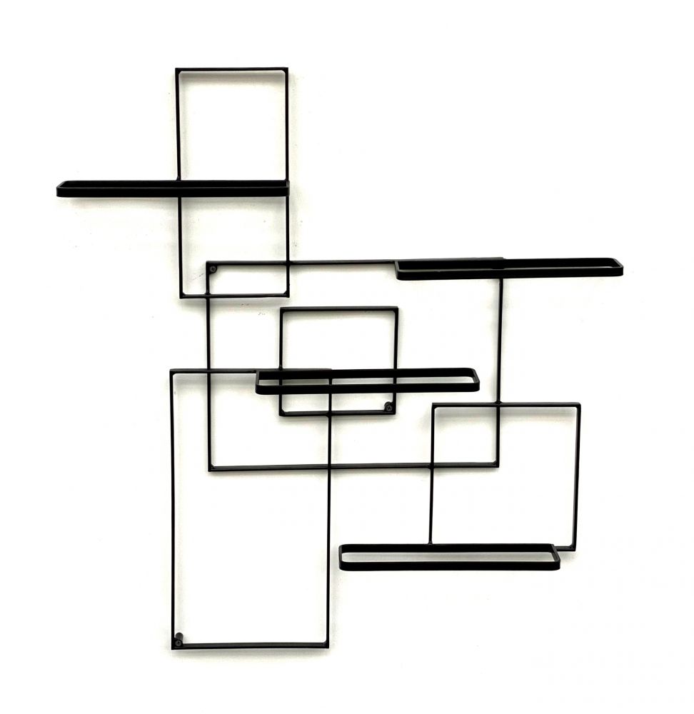 Weinregal Metall Schwarz Black Line Flaschenständer Flaschenregal Flaschenhalter Wandregal