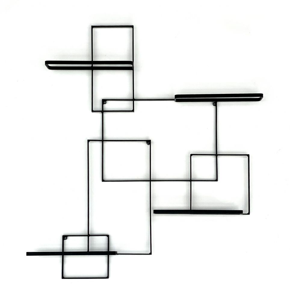 Weinregal Metall Schwarz Black Line Flaschenständer Flaschenregal Flaschenhalter Wandregal