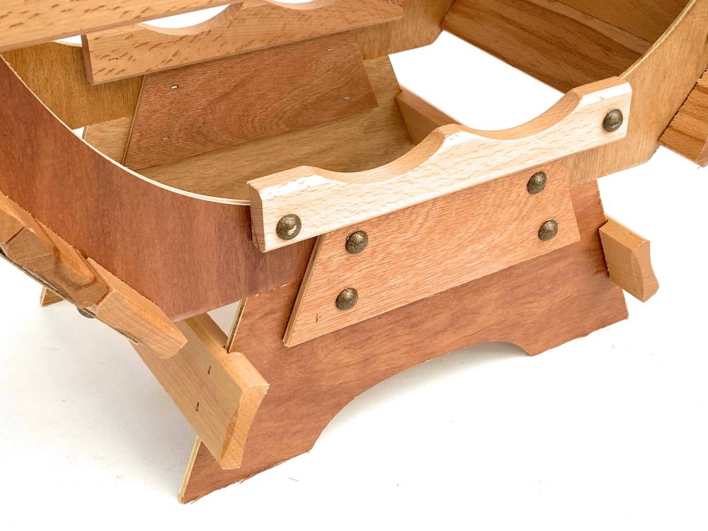 DanDiBo Weinregal Holz Stehend Weinfass 18 Flaschen Natur 77 cm Flaschenregal Flaschenhalter Fass